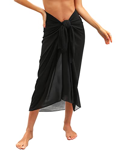 Svanco Damen Sarong Pareo Chiffon Bikini Cover Up