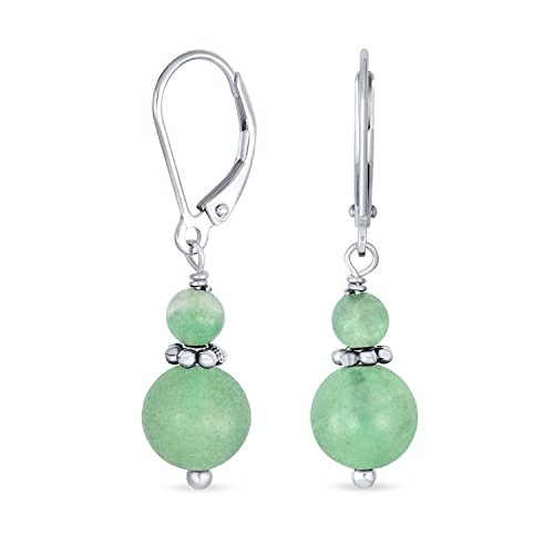 Edelstein Natural Green Aventurine Boho Bali Milgrain Edged
