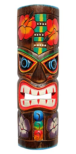 Wogeka Bunte 50 Cm Tiki Maori Wand Maske