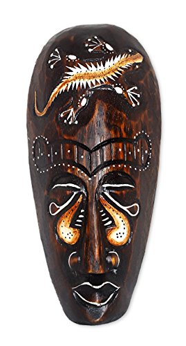 Schöne 20 cm Antilope Holz Maske Afrika Zebra Wandmaske Handarbeit Bali Maske72 
