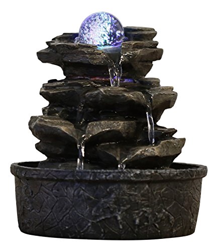Zen Light Little Rock Brunnen Aus Polyresin Dunkelbraun